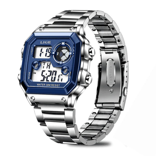 Descubra a elegância e a funcionalidade do relógio LIGE LG8921! Este impressionante relógio digital com pulseira de aço inoxidável é mais do que apenas um acessório de pulso; é uma declaração de estilo e uma ferramenta poderosa.